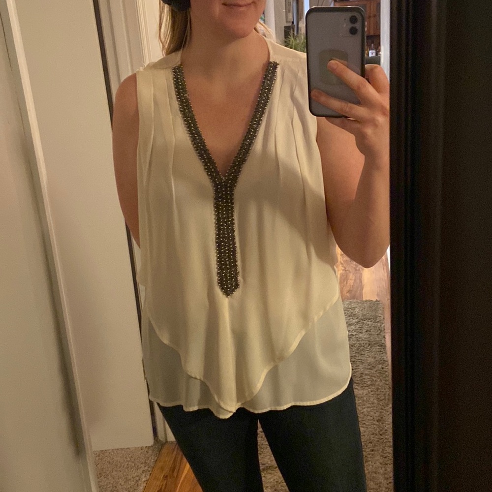 Spence tank blouse. Off white